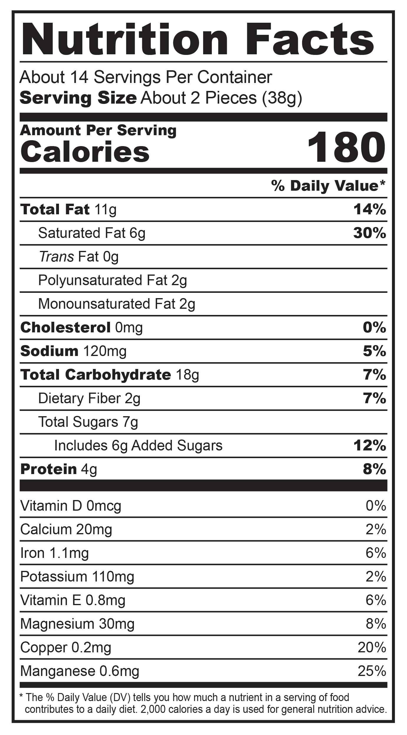 Super Omega Squares - Variety Pack Nutrition Facts