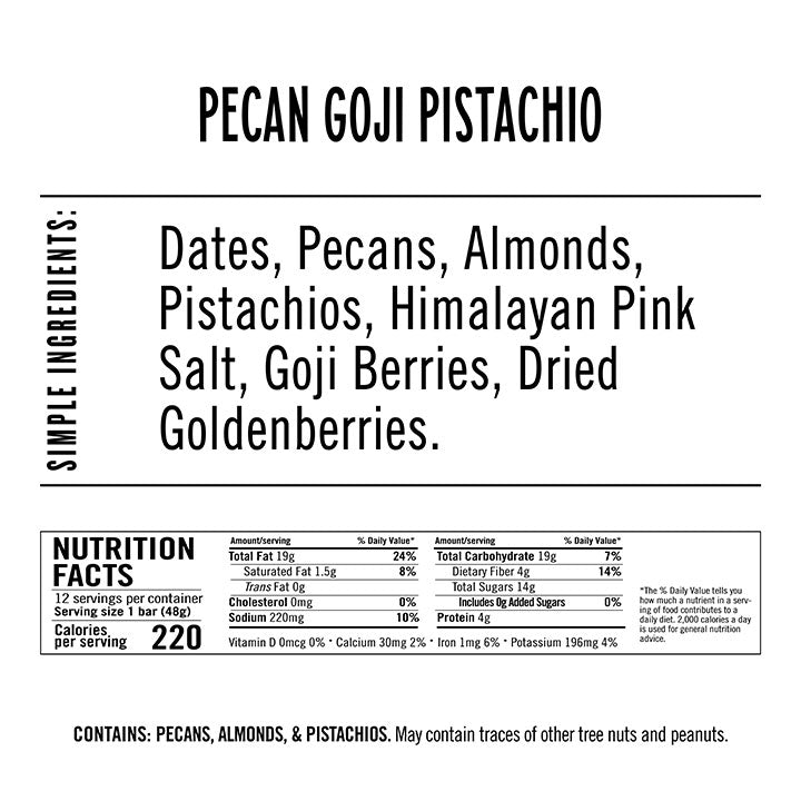 Pecan Goji Pistachio - Ingredients